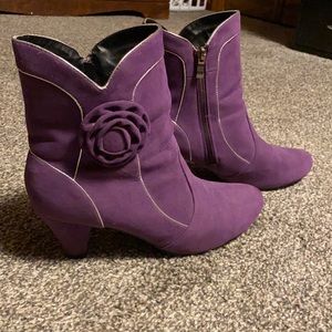 Women’s purple boot 2 inch heel